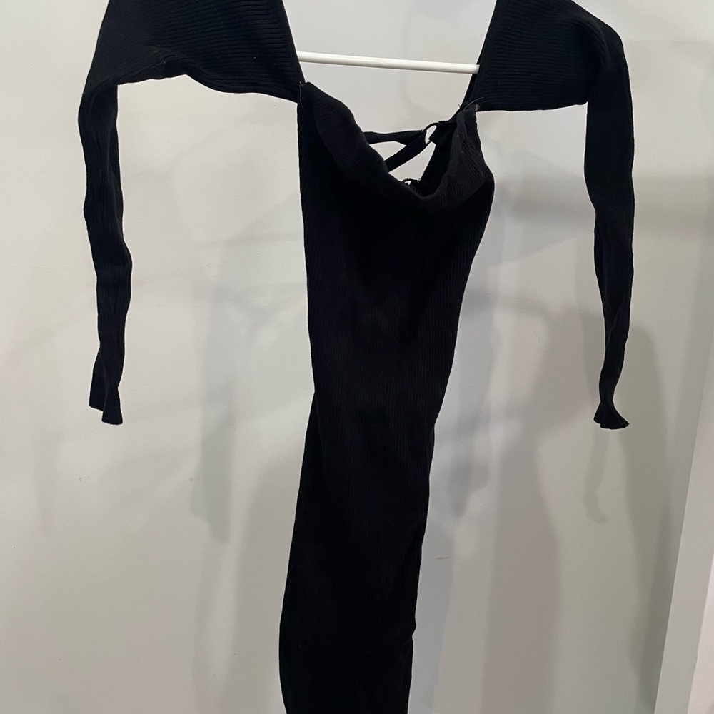 Chic Black Knit Dress